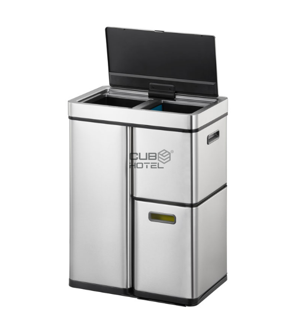 Balde Reciclagem 30x15x15L Inox Escovado Mirage Plus